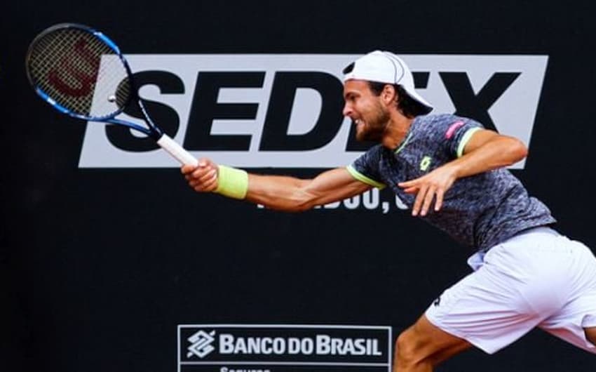 João Sousa, de Portugal, no Brasil Open