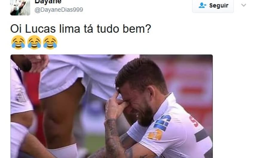 Lucas Lima sofreu com as cutucadas dos palmeirenses após o Santos ser eliminado pela Ponte Preta