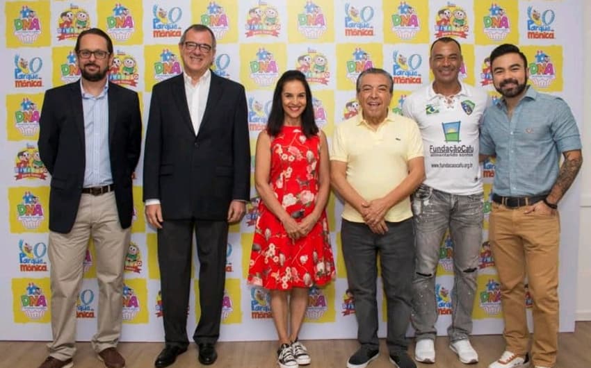 Marcelo Beraldo, Marcelo Kheirallah, Lu Alckmin Mauricio de Sousa, Cafu, e Mauro Sousa