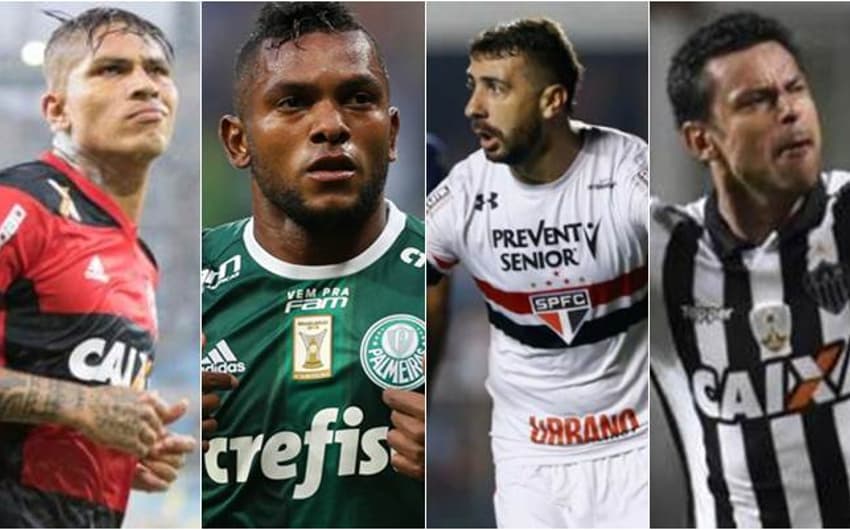 Quem é o seu favorito para ser o artilheiro do Brasileirão? Veja os números dos atacantes em 2017 e deixe o seu voto nos duelos