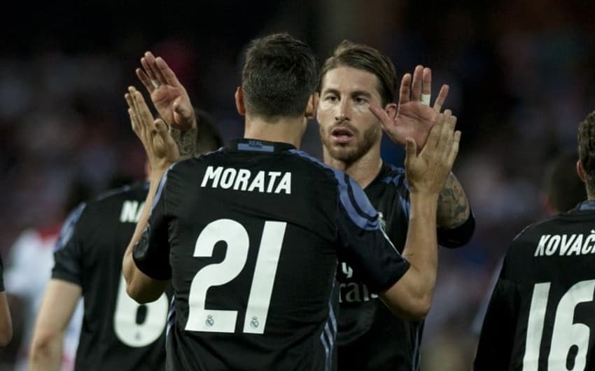 Morata e Sergio Ramos - Granada x Real Madrid