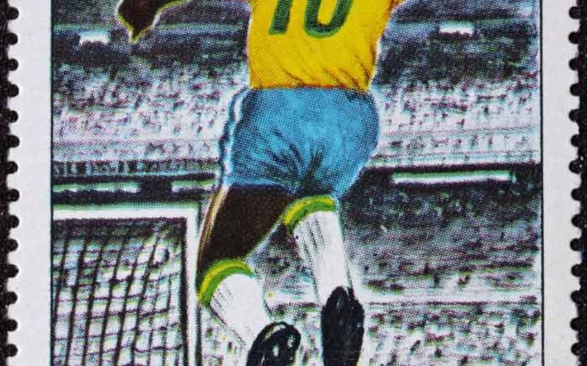 Maior jogador de futebol de todos o tempos, Pelé recebeu um selo comemorativo antes do Mundial de 1970, quando Brasil consagraria-se tricampeão mundial&nbsp;