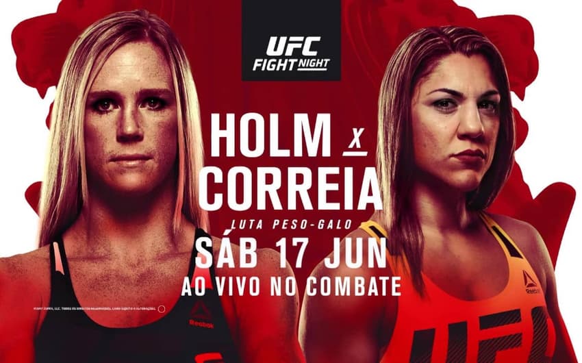 Holly Holm e Bethe Correia fazem a luta principal do UFC Fight Night Singapura