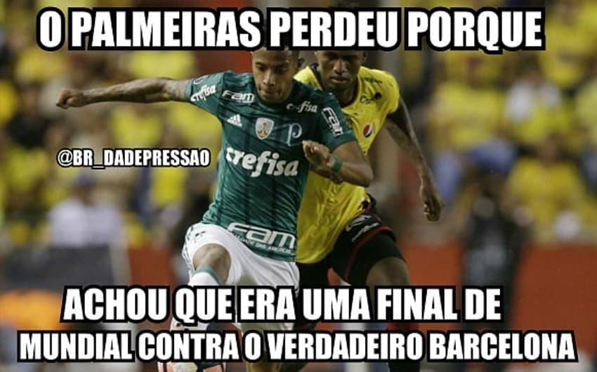 Derrota em Guayaquil rendeu memes contra o Palmeiras