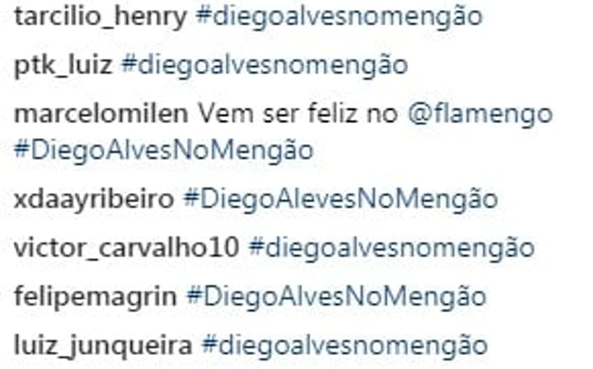 Torcedores do Flamengo 'invadem' Instagram de Diego Alves