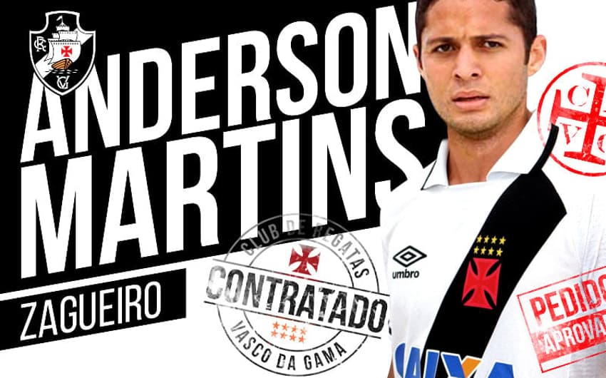 Anderson Martins foi anuncia pelo Vasco nesta quinta-feira. Confira a seguir&nbsp;