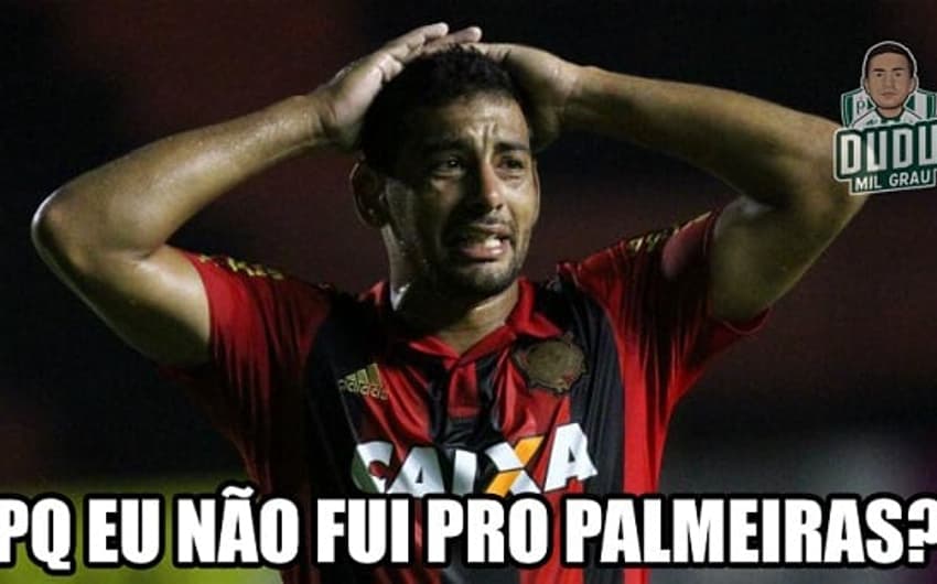 Memes e provocações com Diego Souza fizeram sucesso após vitória do Palmeiras sobre o Sport