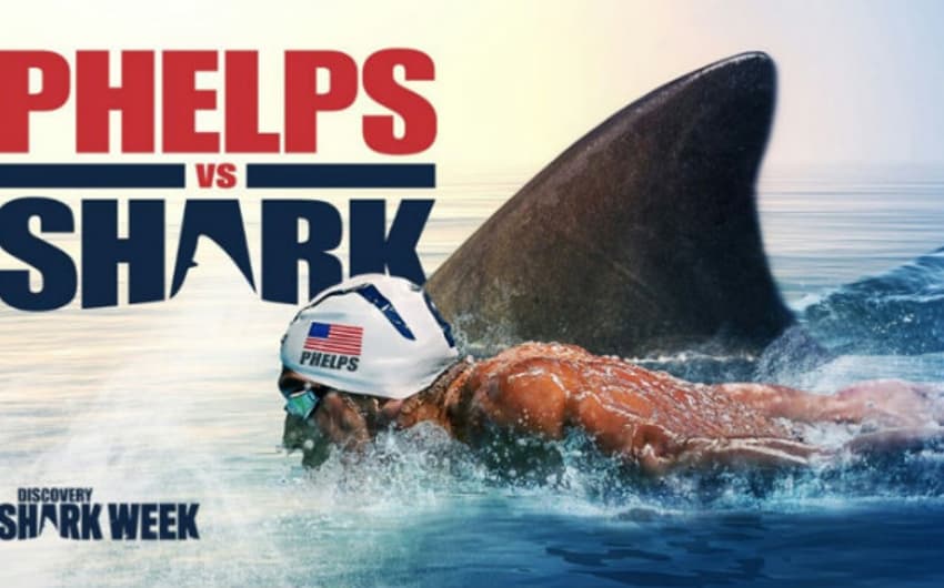 Phelps enfrentou tubarão em programa de TV