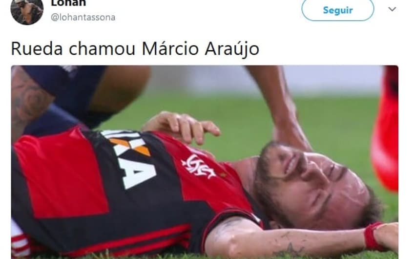 Márcio Araújo virou o assunto mais comentado do Twitter no Brasil durante o duelo contra o Botafogo
