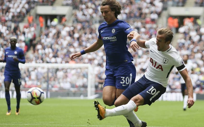 David Luiz no jogo de ontem (Tottenham x Chelsea)