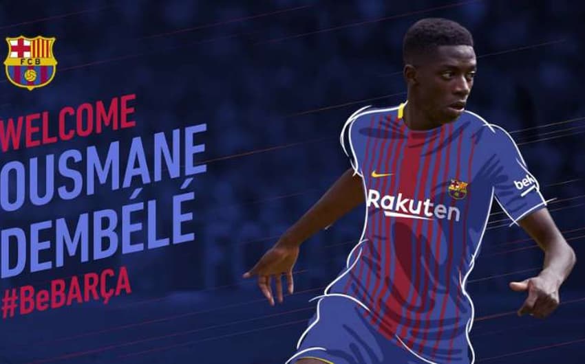 O Barcelona anunciou a contratação do jovem Ousmane Dembélé, que estava no Borussia Dortmund. O clube catalão desembolsou 105 milhões de euros (R$ 392 milhões) mais bônus que podem chegar a 40 milhões de euros (R$ 148,2 milhões).<br>