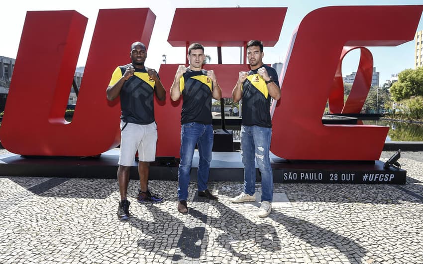 Lyoto Machida, Derek Brunson e Demian Maia promovem o UFC em São Paulo