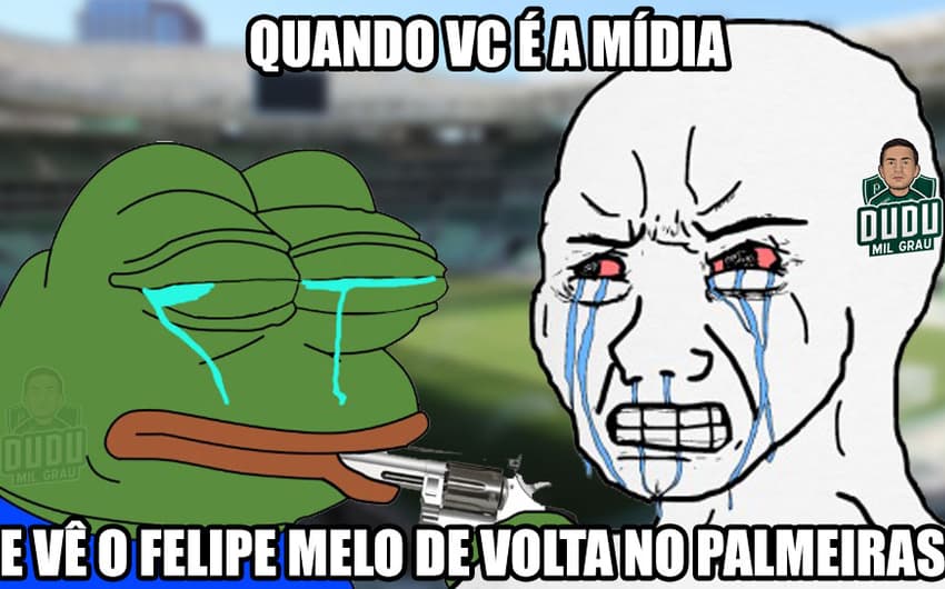 Volta de Felipe Melo rende memes na internet