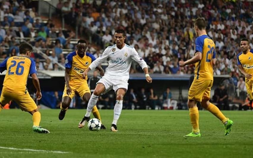 A rodada de quarta da Champions apresentou mais um show de Cristiano Ronaldo, que marcou duas vezes na vitória de 3 a 0 do seu Real Madrid sobre o Apoel
