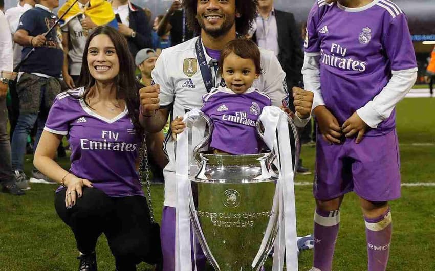 Marcelo e família - Real Madrid x Juventus