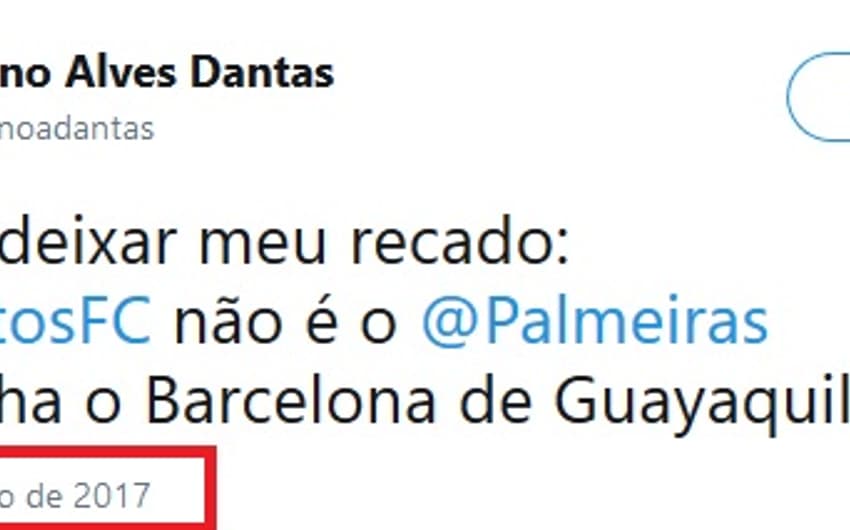Torcedores do Santos tiraram sarro dos palmeirenses, mas também foram eliminados pelo Barcelona-EQU