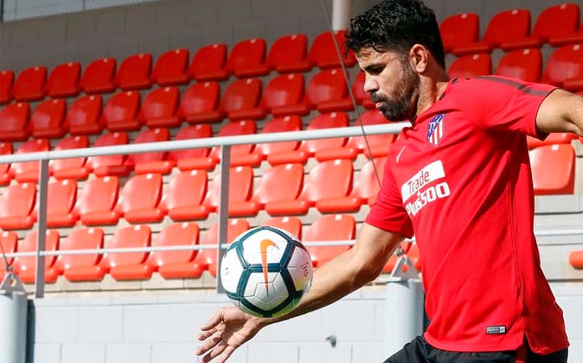 Diego Costa treina pela 1ª vez no Atlético