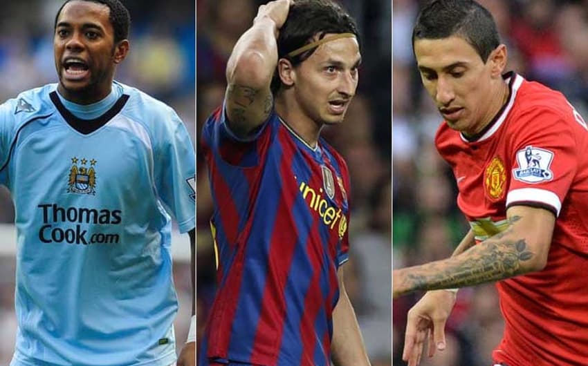 Robinho (Manchester City), Ibrahimovic (Barcelona) e Di María (Manchester United) estão na lista do 'Marca'