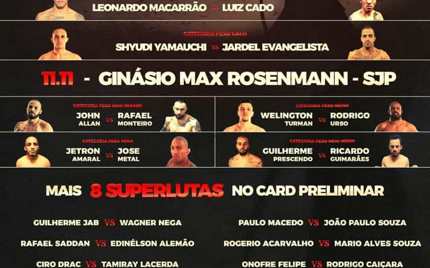Imortal FC chega à 7ª edição com Augusto Sakai e Leonardo Macarrão no card
