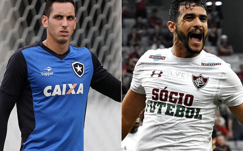 Gatito Fernandes (Botafogo) e Henrique Dourado (Fluminense)