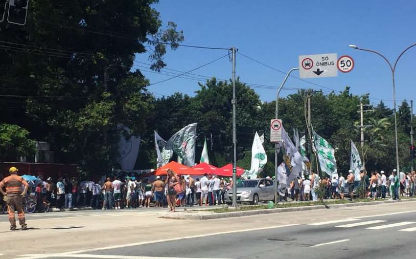 Protesto torcida do Palmeiras