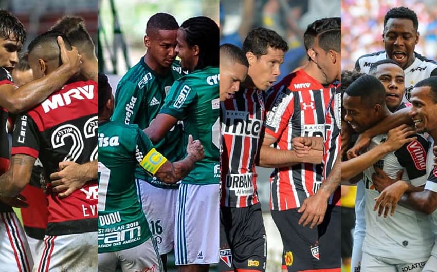 Flamengo, Palmeiras, São Paulo e Atlético-MG
