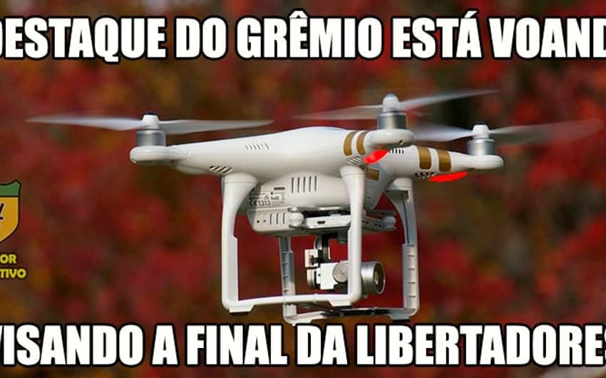 Brincadeiras envolvendo o uso de drones pelo Grêmio tomaram conta das redes sociais