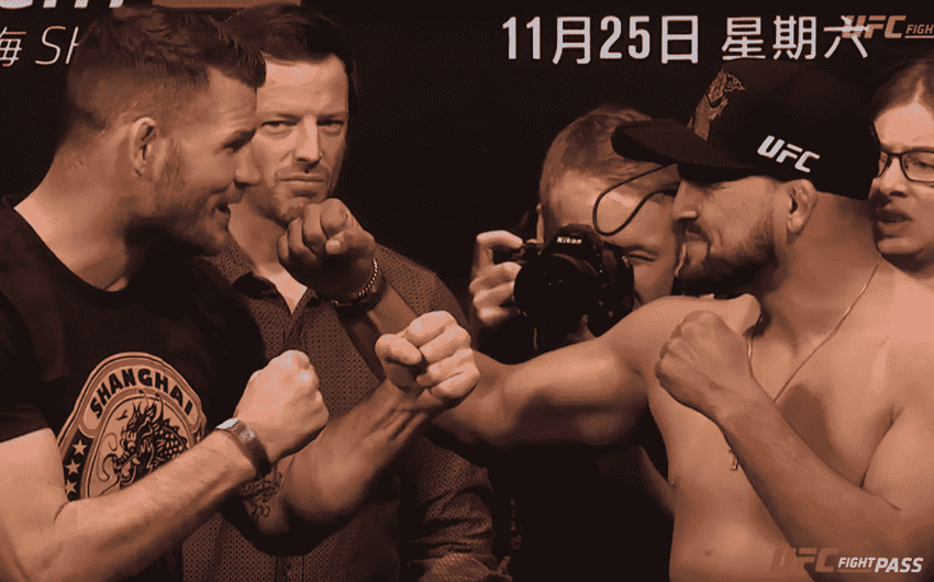 Michael Bisping e Kelvin Gastelum se encaram antes do UFC China