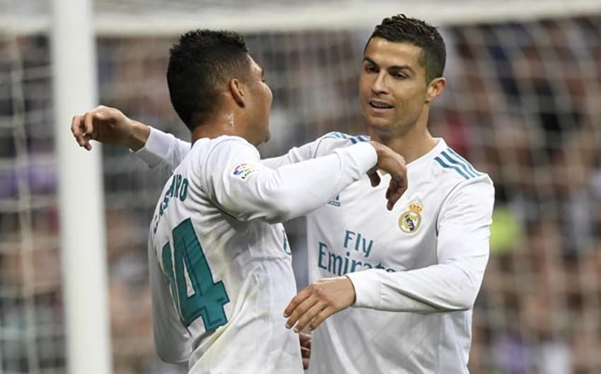 Casemiro e Cristiano Ronaldo - Real Madrid x Málaga