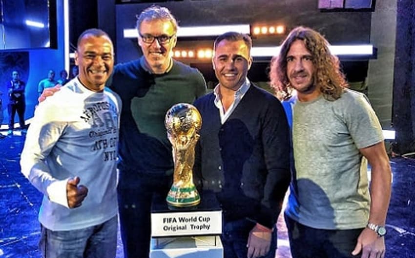 Cafu, Blanc, Cannavaro e Puyol - Sorteio da Copa