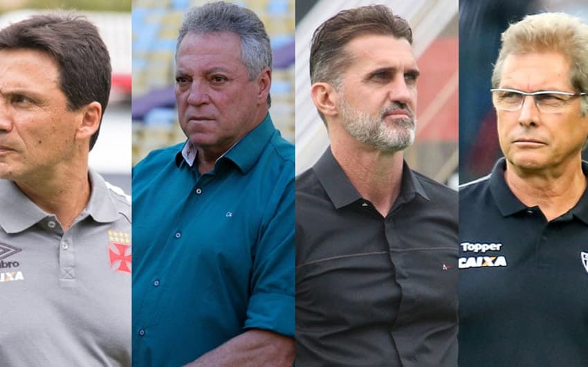 Zé Ricardo, do Vasco, Abel Braga, do Fluminense, Vagner Mancini, do Vitória, e Oswaldo de Oliveira, do Atlético-MG, formam a lista