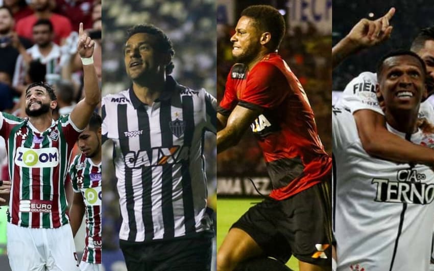 Henrique Dourado, Fred, André e Jô são os maiores artilheiros do Brasil em 2017 entre aqueles que atuaram por equipes de Série A em jogos oficiais na temporada. Veja a lista abaixo: