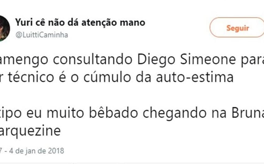 Possível consulta do Flamengo por Diego Simeone não foi perdoada na internet