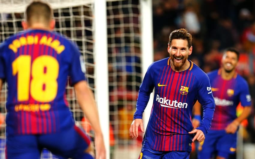 Messi e Jordi Alba - Barcelona x Celta de Vigo