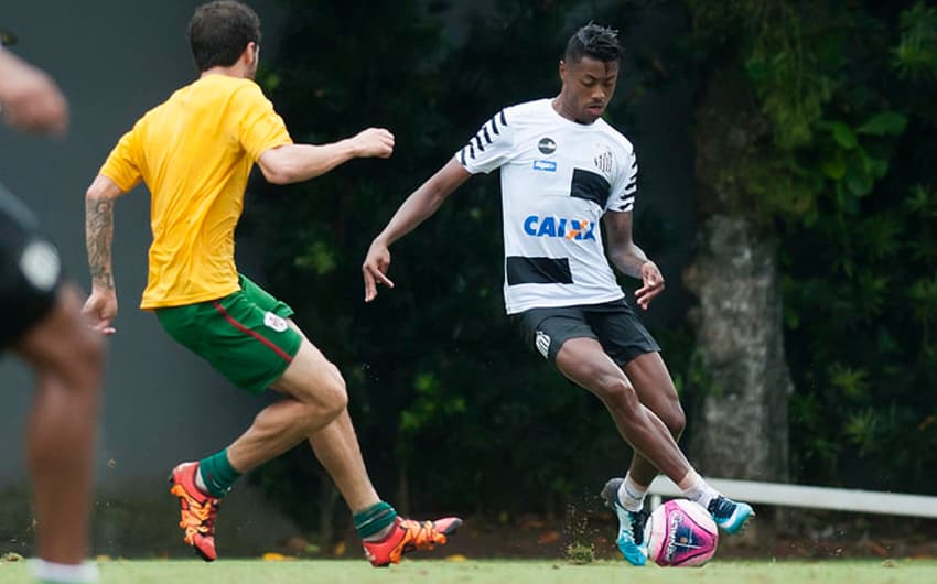 Bruno Henrique anotou um dos gols do Santos na atividade