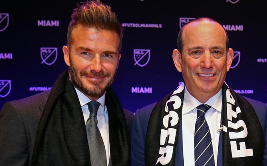David Beckham e comissário da MLS, Don Garber