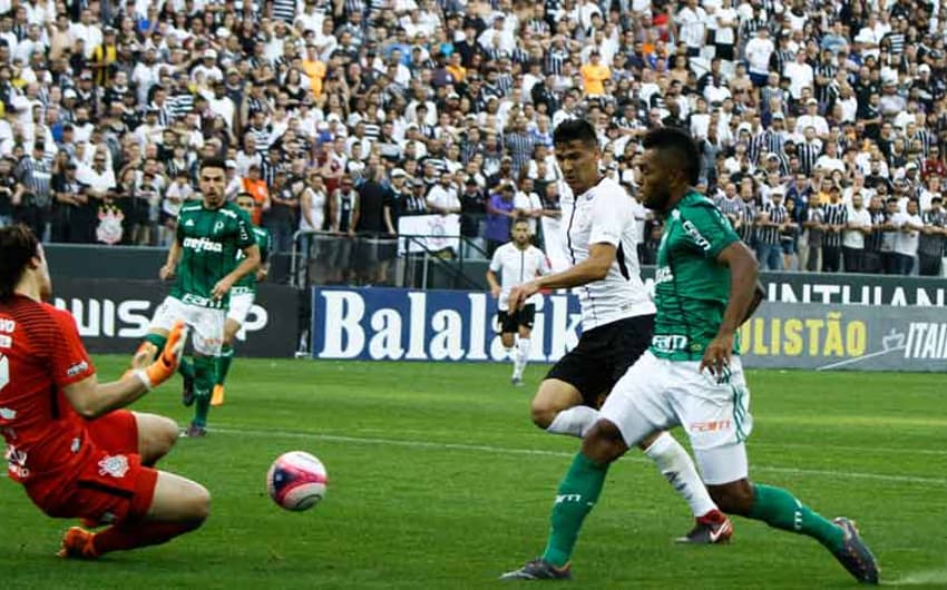 Na primeira fase deste Paulistão, Corinthians derrotou Palmeiras por 2 a 0, em Itaquera&nbsp;