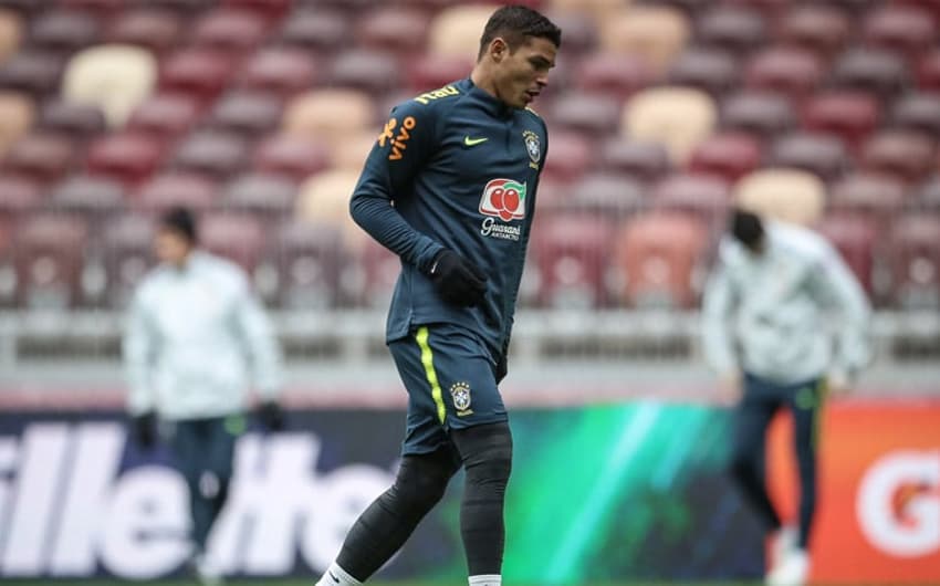 Treino seleção brasileira - Thiago Silva