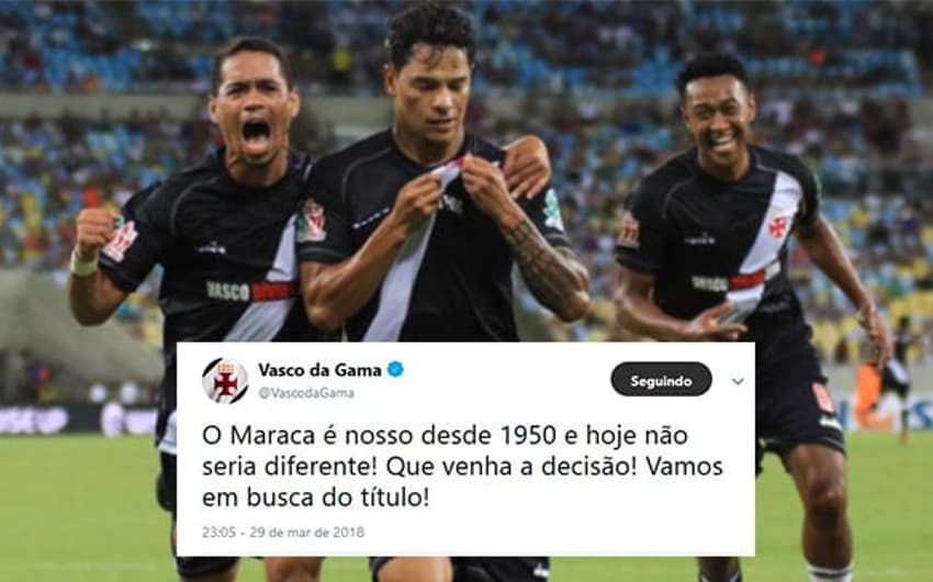 Vasco cutuca Fluminense após vitória