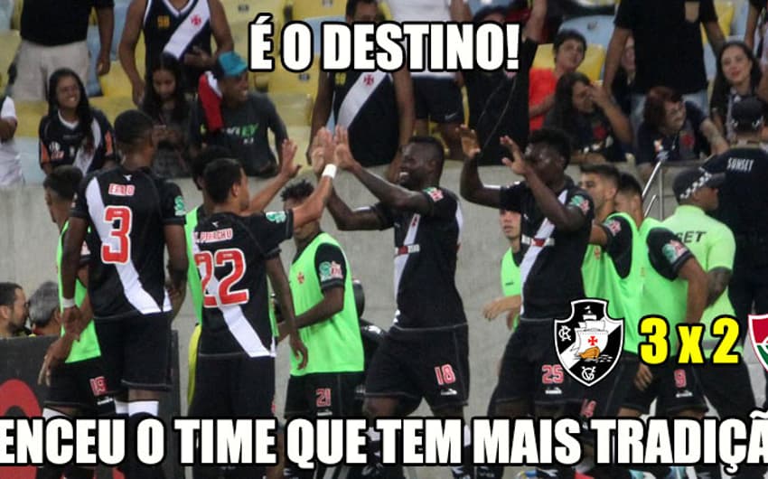 Os memes da vitória e classificação do Vasco diante do Fluminense