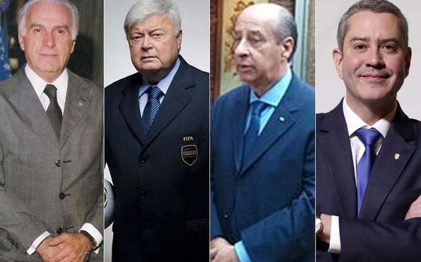 Giulite Coutinho, Ricardo Teixeira, Del Nero e agora Rogério Caboclo são alguns dos homens que presidiram a CBF. Confira quais foram os mandatários desde 1979, quando a confederação foi criada.