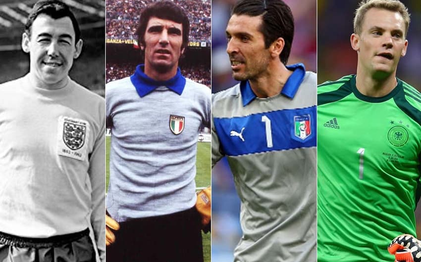 Gordon Banks, Dino Zoff, Buffon e Neuer foram goleiros que marcaram época e foram escolhidos os melhores da posição em Copas do Mundo. Confira a lista completa de todos os mundiais