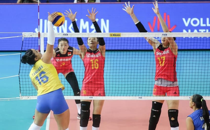 Brasil x China pela Liga das Nações de Vôlei feminino