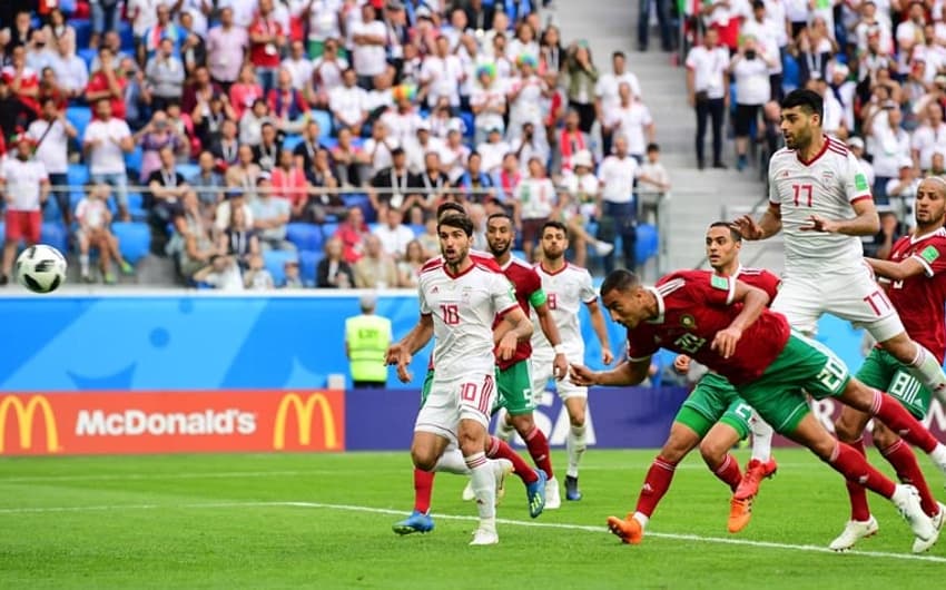 Aziz Bouhaddouz marcou, contra, o gol da vitória do Irã&nbsp;