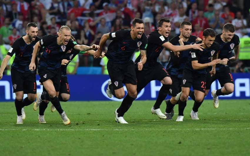 Os croatas comemoraram a vitória nos pênaltis