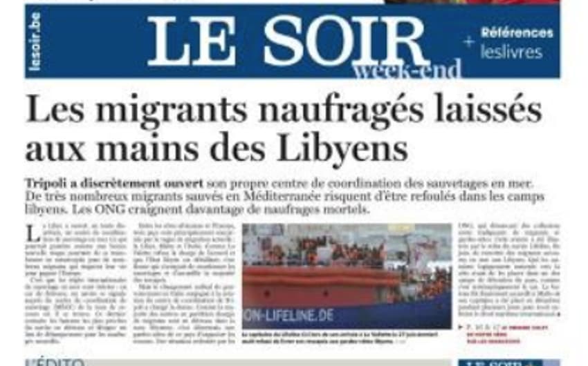 O 'Le Soir', jornal belga, traz em sua capa a seguinte manchete: 'Para terminar na Apoteose'