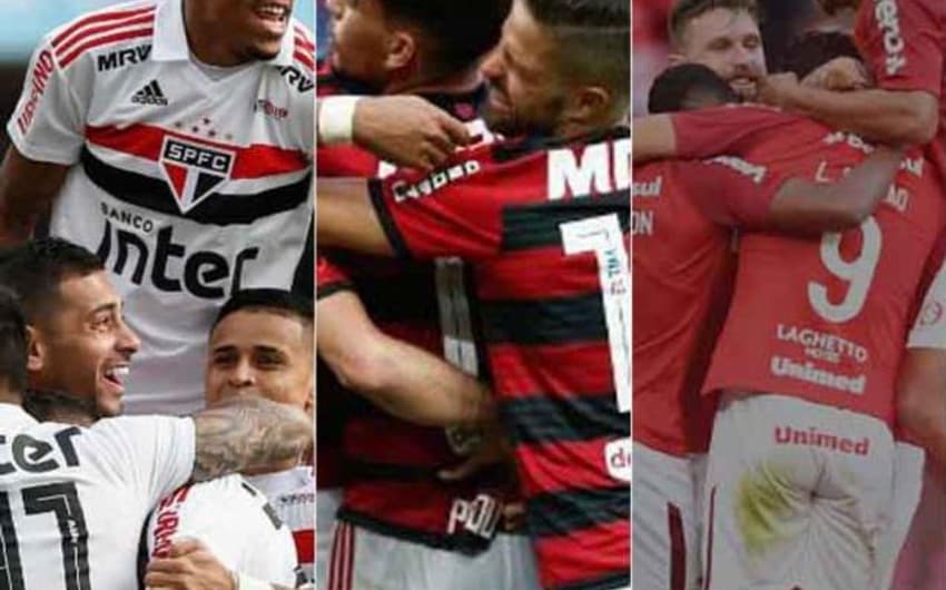 São Paulo, Flamengo e Internacional