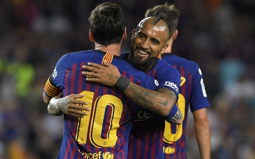 Messi e Vidal - Barcelona
