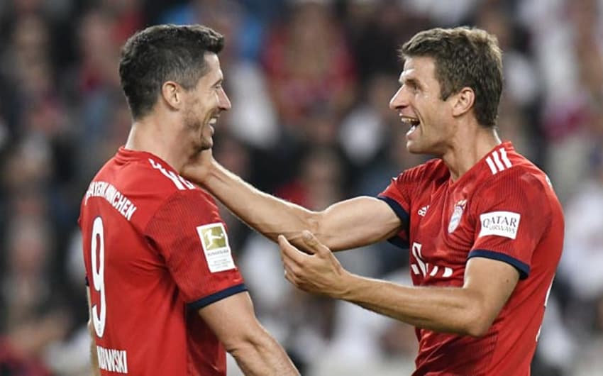 Lewandowski e Müller - Stuttgart x Bayern de Munique