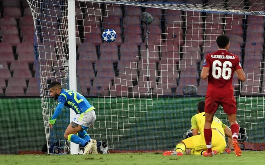 Insigne fez o gol da vitória do Napoli no fim do jogo&nbsp;